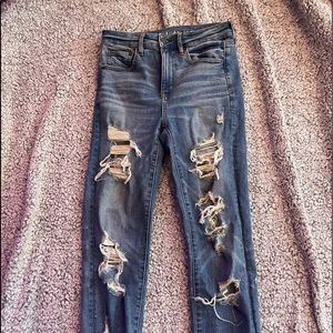 American Eagle Super Stretchy Ripped Boyfriend Jeans